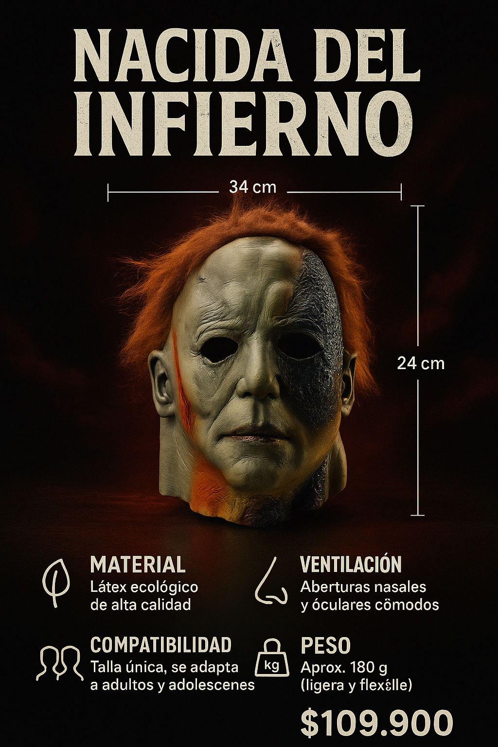 No eres tú… eres tu otro yo. Mascara Michael Myers