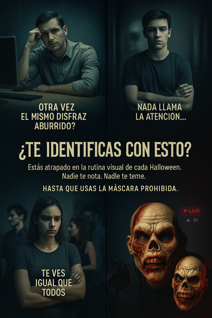 Conviértete en leyenda urbana por una noche ...Mascara Zombie Asesino