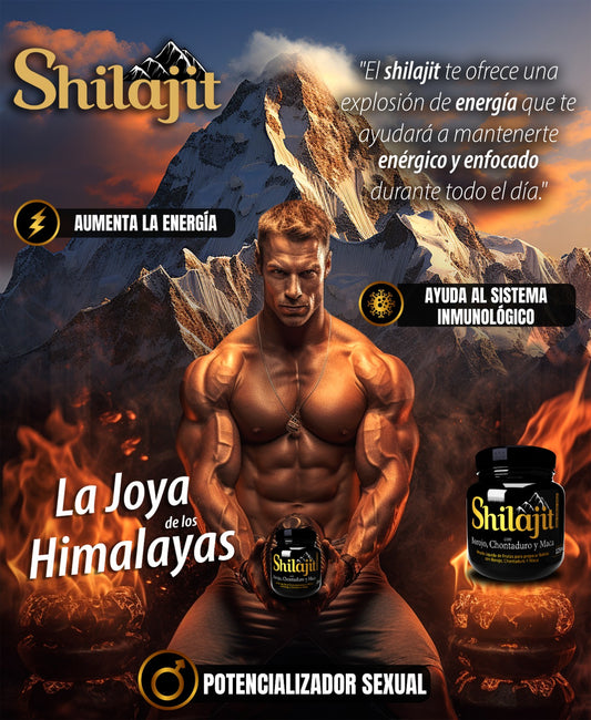 Shilajit, ¿Te sientes agotado, sin fuerza ni motivación a mitad del día? ¿Tu memoria flaquea, el estrés te absorbe y no encuentras ese impulso vital?