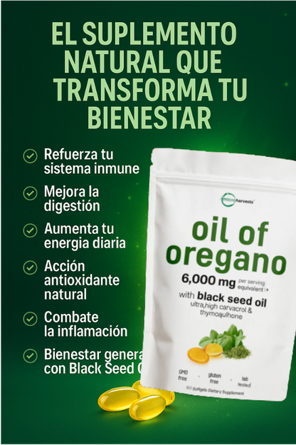 Refuerza tu sistema inmune con ACEITE DE OREGANO EN CAPSULSAS